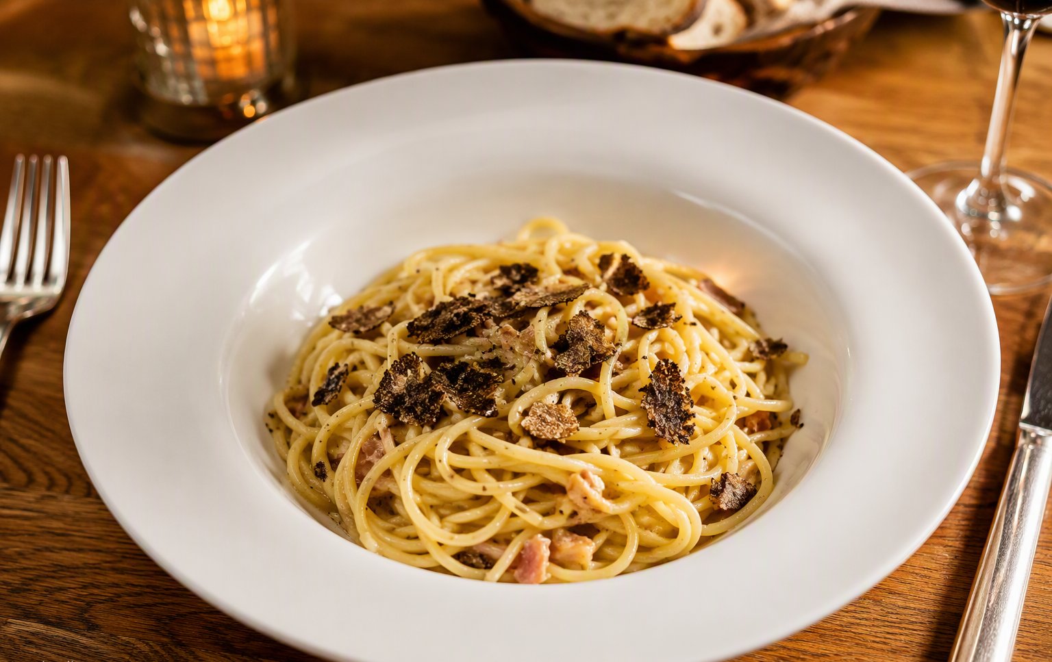 Gli spaghetti al tartufo
